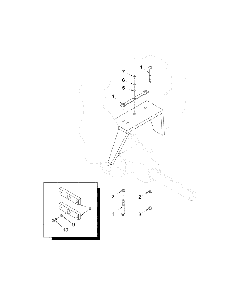 Схема запчастей Case IH STX425 - (06-65) - AXLE MOUNTING, WHEEL TRACTOR (06) - POWER TRAIN