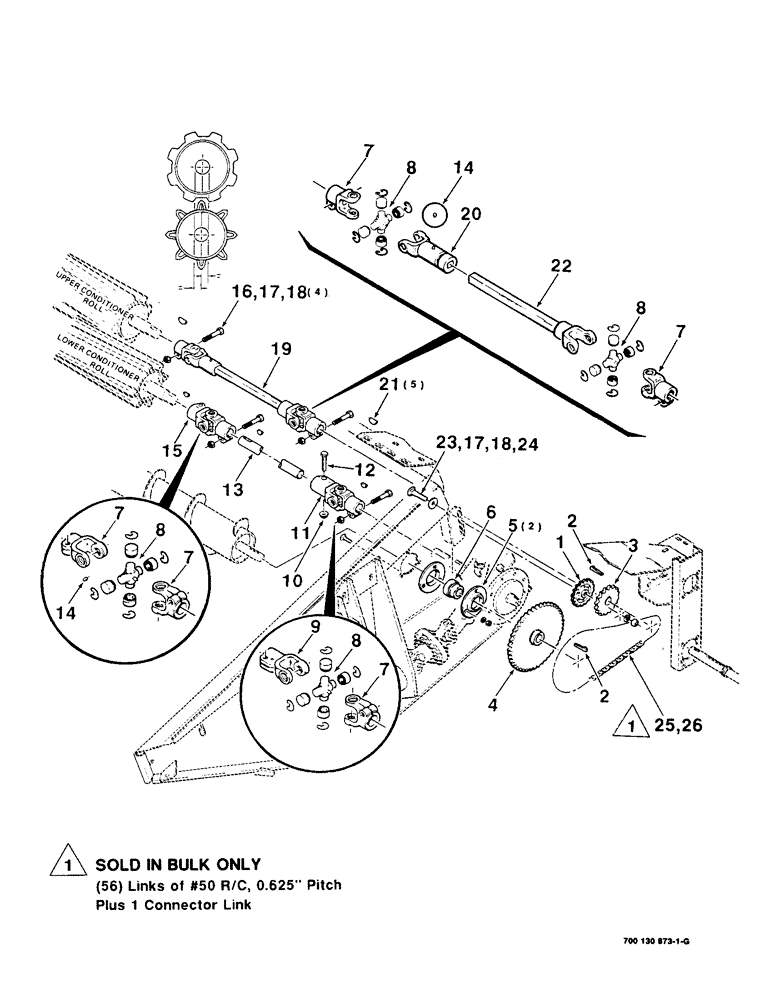 Схема запчастей Case IH 8380 - (2-16) - HAY CONDITIONER DRIVE ASSEMBLY (09) - CHASSIS