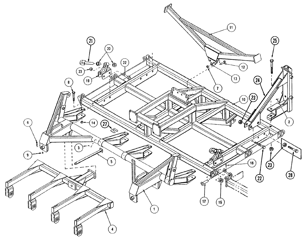 Схема запчастей Case IH NFX - (9-04) - MAIN FRAME 3 RANK (09) - CHASSIS