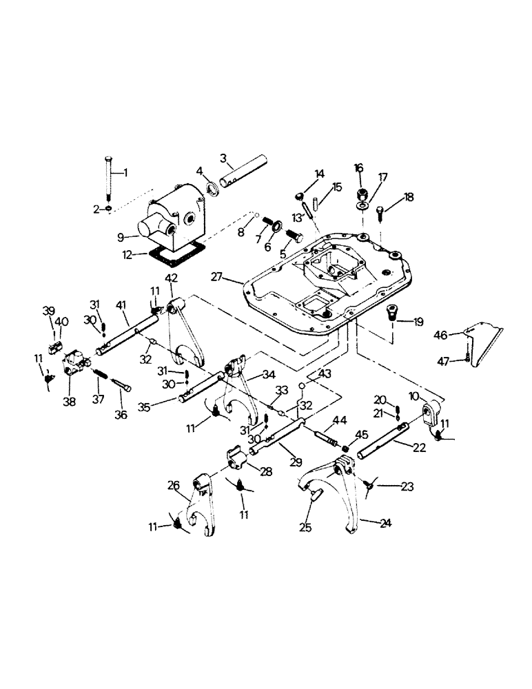 Схема запчастей Case IH ST210 - (04-14) - SHIFTER HOUSING, TRANSMISSION 01-22140 (04) - Drive Train