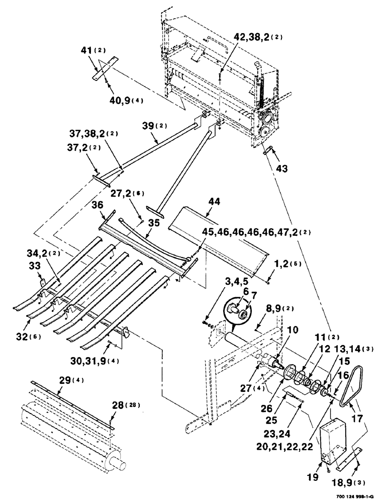 Схема запчастей Case IH 8455T - (7-18) - MESH WRAP SHIELDS AND SLIDE ASSEMBLIES, SERIAL NUMBER CFH0084546 AND LATER (12) - MAIN FRAME