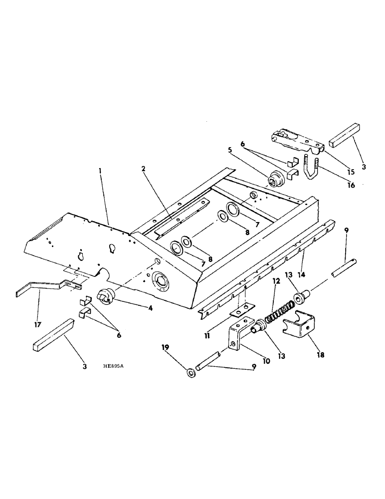 Схема запчастей Case IH 510 - (A-02) - FRAME, ROCKSHAFT AND DRAWBAR MOUNTING 