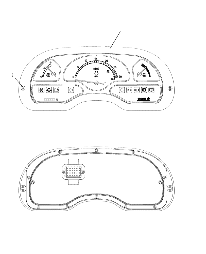 Схема запчастей Case IH DX55 - (10.11.02) - INSTRUMENT PANEL (10) - OPERATORS PLATFORM/CAB