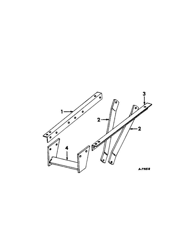 Схема запчастей Case IH 185 - (B-08[B]) - MOUNTING BRACKETS PARTS TO MOUNT TWO 185 PLANTER UNITS ON THE PITTSBURG FORGING CULITVATOR, 1963 AND SINCE 