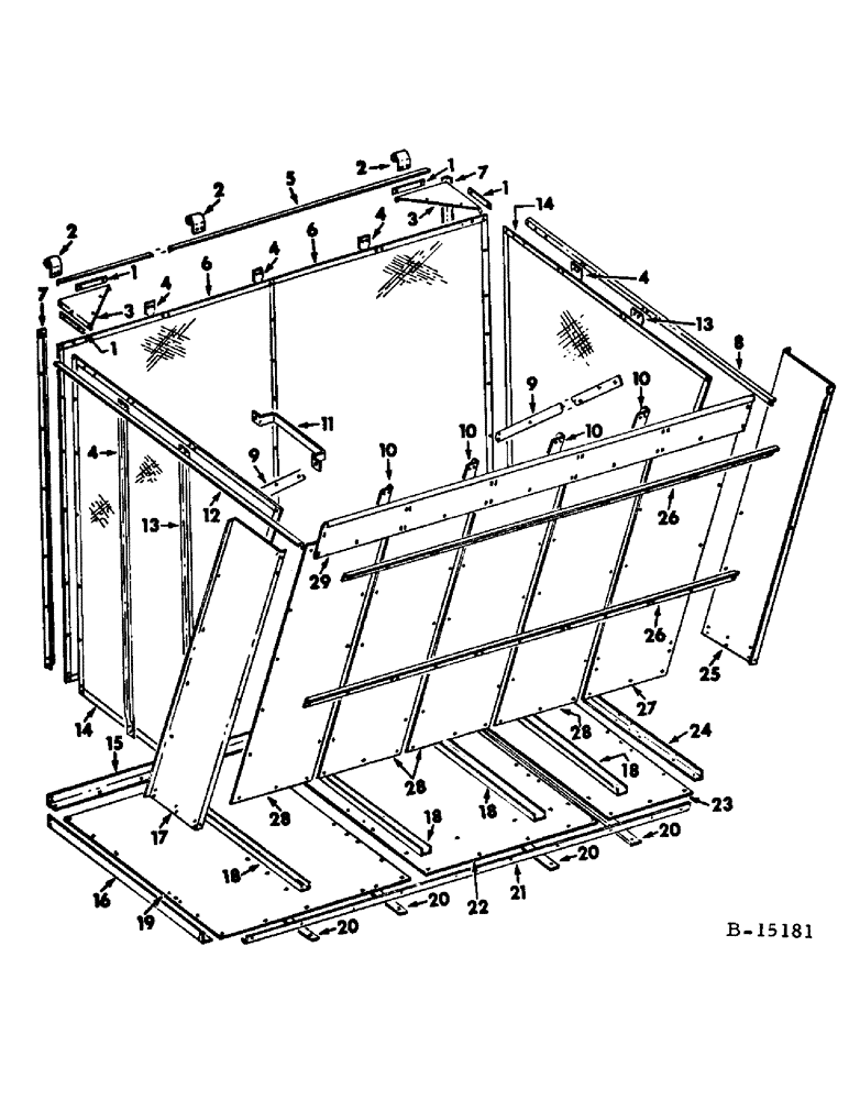 Схема запчастей Case IH 95 - (19-01) - BASKET AND CONVEYOR, BASKET Basket & Conveyor