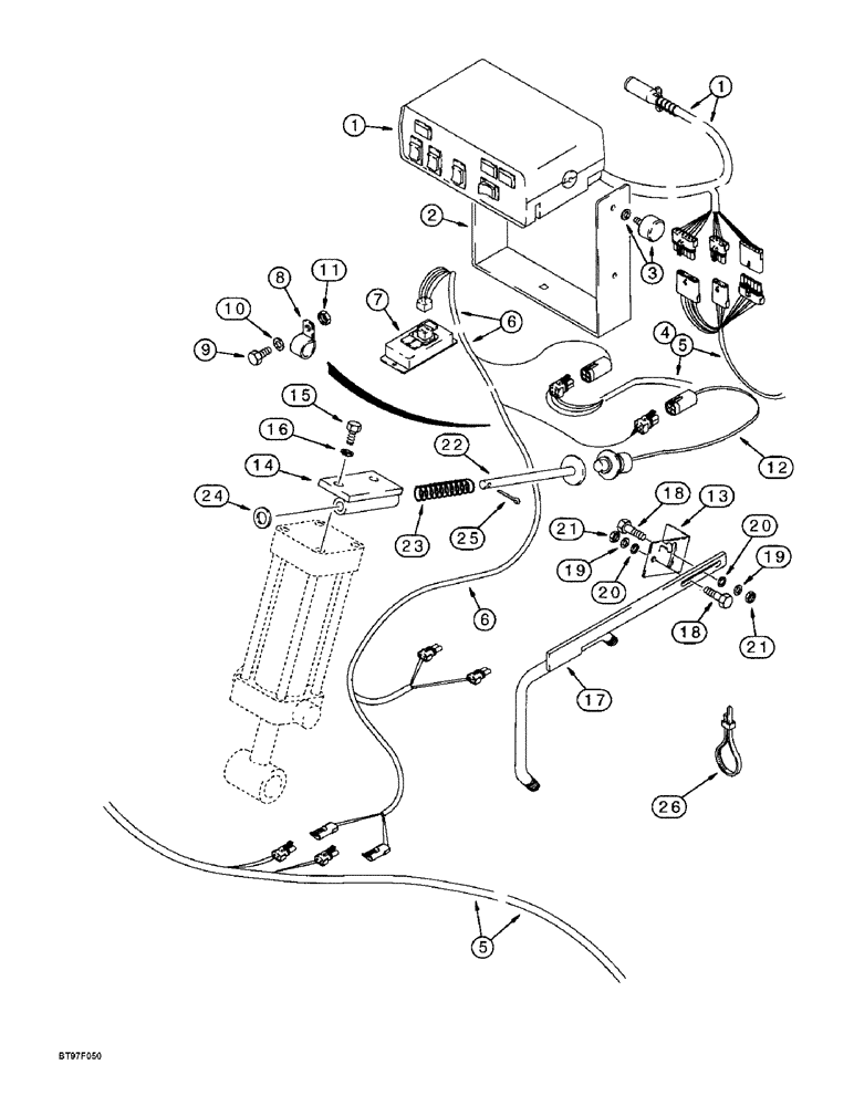 Схема запчастей Case IH 955 - (4-15A[B]) - PLANTER CONTROL SYSTEM, 16 ROW NARROW, FRONT FOLD, 9/96 TO 8/97, THROUGH PIN DBC0001049 (04) - ELECTRICAL SYSTEMS