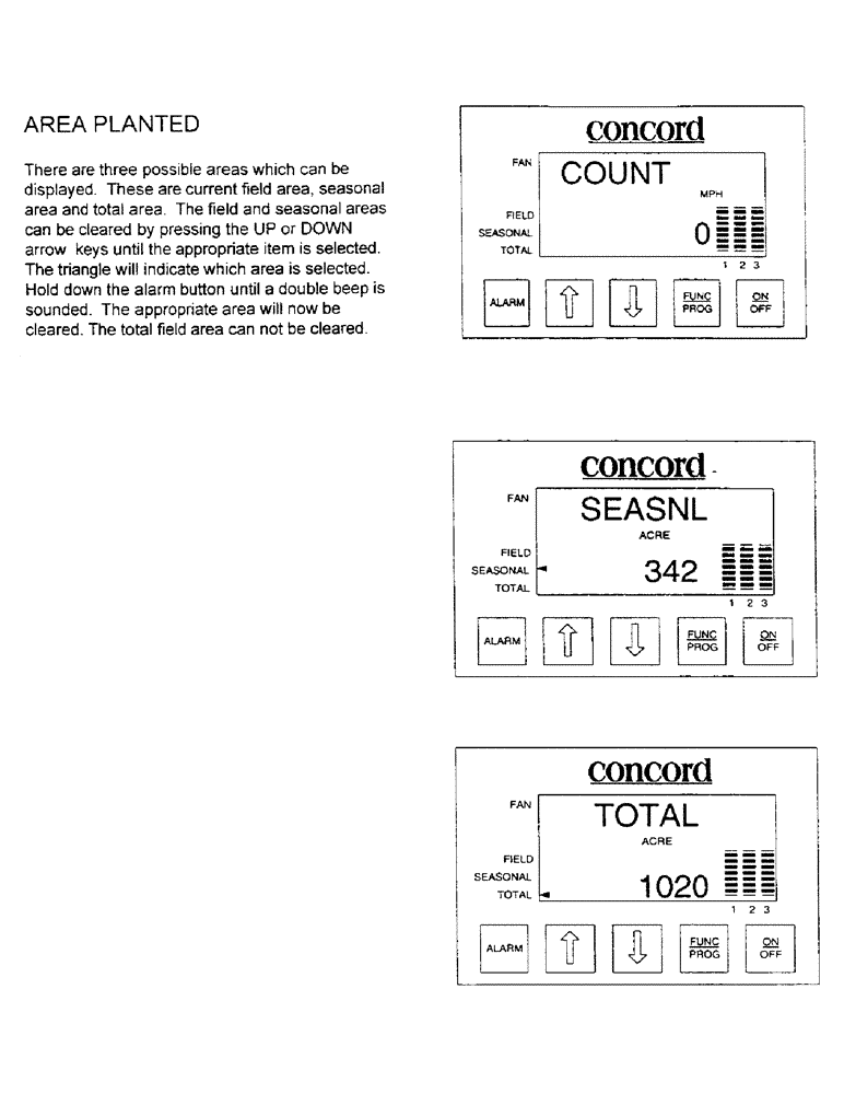 Схема запчастей Case IH 1100 - (C07) - AREA PLANTED 