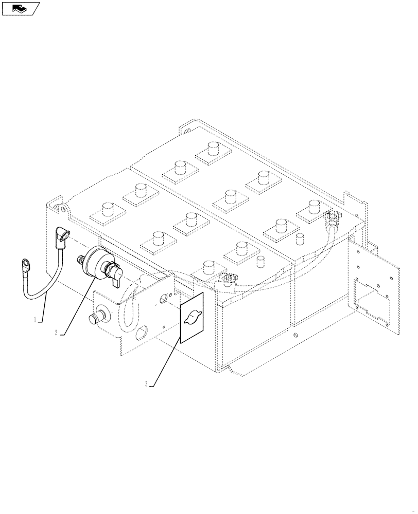 Схема запчастей Case IH STEIGER 400 - (55.302.06) - BATTERY POWER DISCONNECT - CAB (55) - ELECTRICAL SYSTEMS