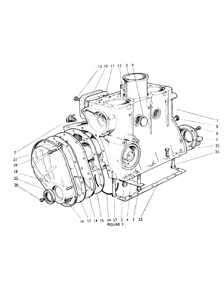 Схема запчастей Case IH 880UF - (04) - CYLINDER BLOCK, SLEEVES AND COVERS (01) - ENGINE