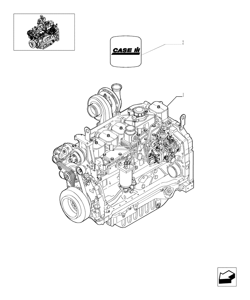 Схема запчастей Case IH MAXXUM 115 - (0.02.1/03) - ENGINE (STD + VAR.330003-332115-332116) (01) - ENGINE