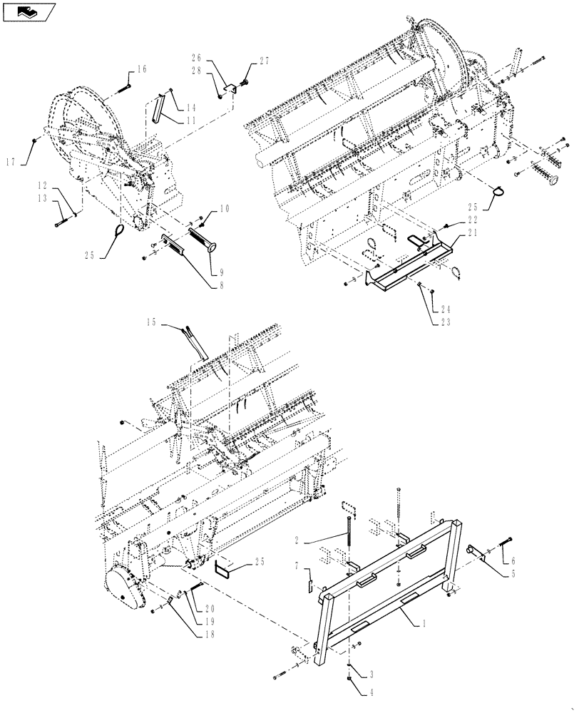 Схема запчастей Case IH 3152 - (05.400.01) - SHIPPING STAND (05) - SERVICE & MAINTENANCE