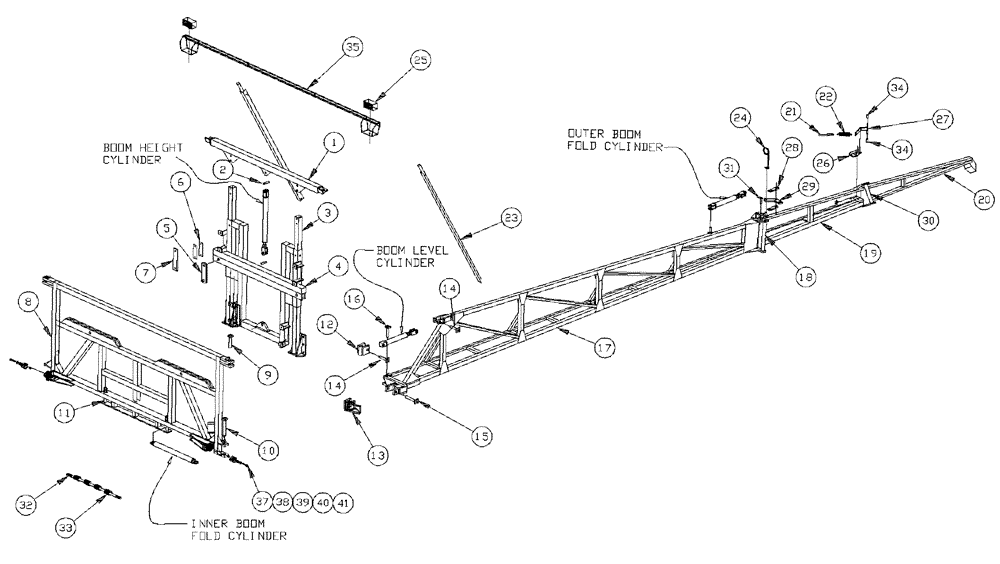 Схема запчастей Case IH PATRIOT WT - (08-002) - BOOM ASSEMBLY (90) (09) - BOOMS