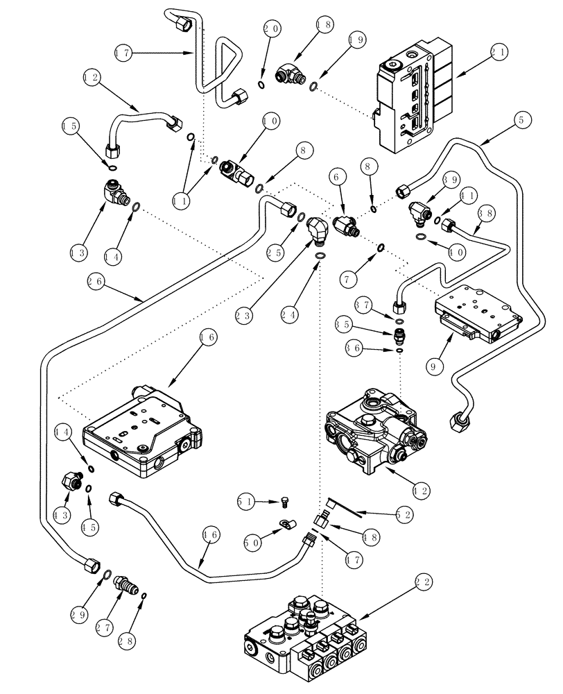 Схема запчастей Case IH MX200 - (08-06) - HYDRAULIC SYSTEM TRANSMISSION CONTROL (08) - HYDRAULICS