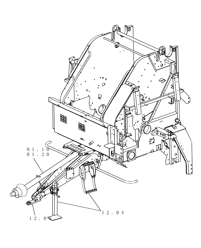 Схема запчастей Case IH RBX562 - (SECTION 01[RBX562]) - PICTORIAL INDEX, PTO DRIVE SHAFT (00) - GENERAL