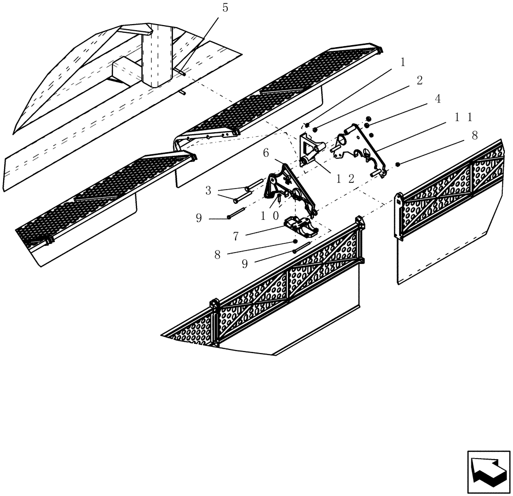 Схема запчастей Case IH SRX160 - (L.20.A[17]) - SUSPENDED BOOM - PANEL MOUNT ASSEMBLY L - Field Processing