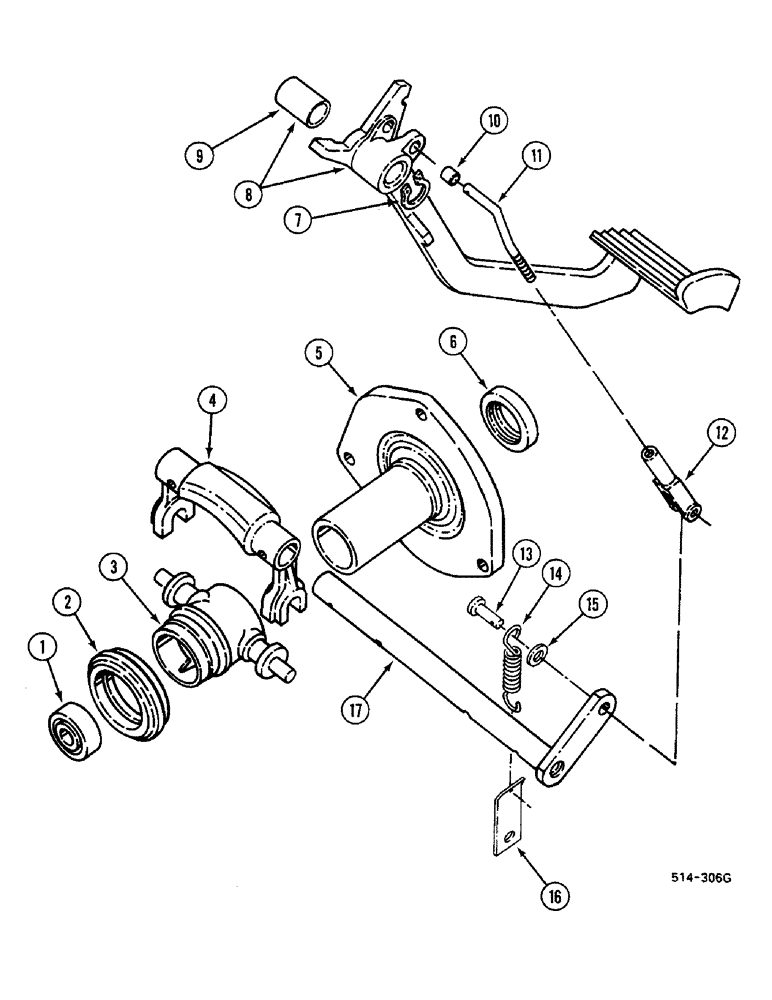 Схема запчастей Case IH 685 - (6-412) - CLUTCH CONTROLS (06) - POWER TRAIN