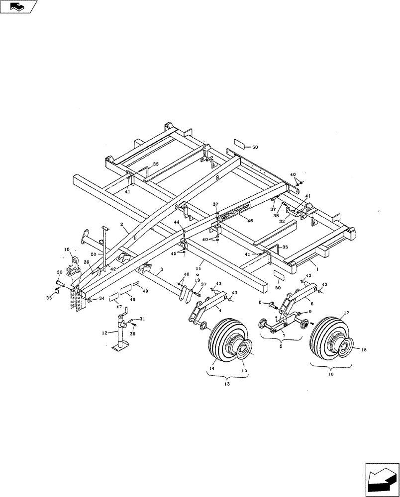 Схема запчастей Case IH 4250 - (39.100.01) - MAIN FRAME (39) - FRAMES AND BALLASTING