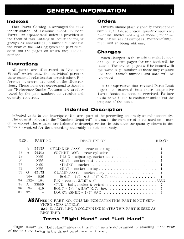 Схема запчастей Case IH 306 - (01A) - GENERAL INFORMATION (00) - GENERAL & PICTORIAL INDEX