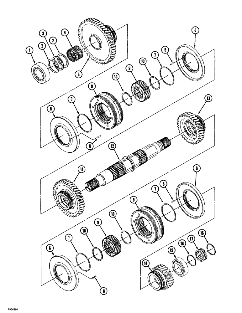 Схема запчастей Case IH 9390 - (6-094) - 24 SPEED SYNCHROSHIFT TRANSMISSION ASSEMBLY, FIFTH SHAFT ASSEMBLY (06) - POWER TRAIN