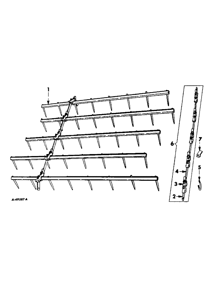 Схема запчастей Case IH 7 - (A-09) - FLEXIBLE SECTIONS, OPEN END WITHOUT LEVER 