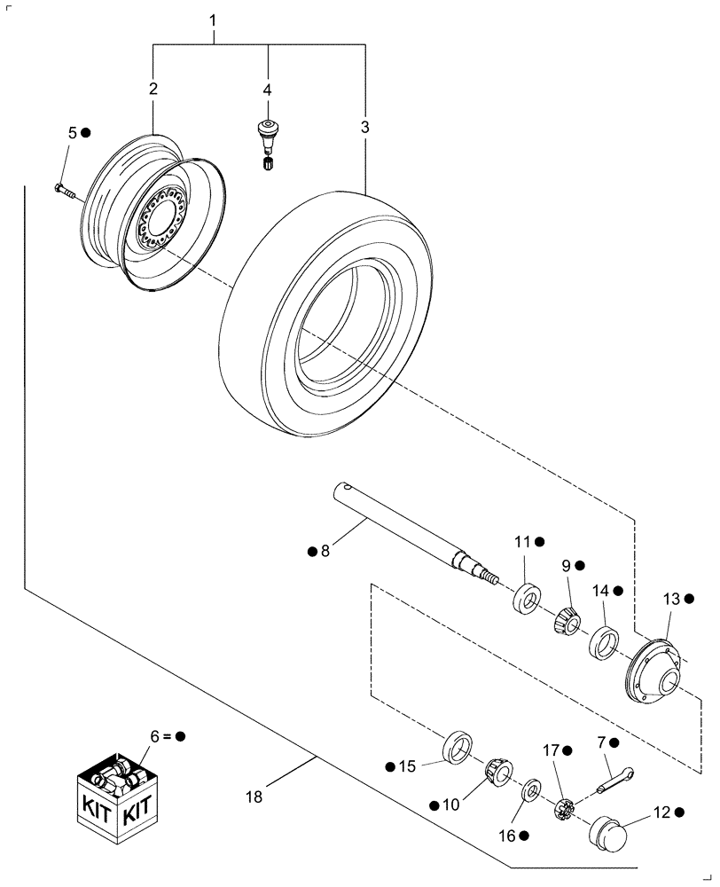 Схема запчастей Case IH DH182 - (20.01.12) - HUB & TIRE (11) - WHEELS