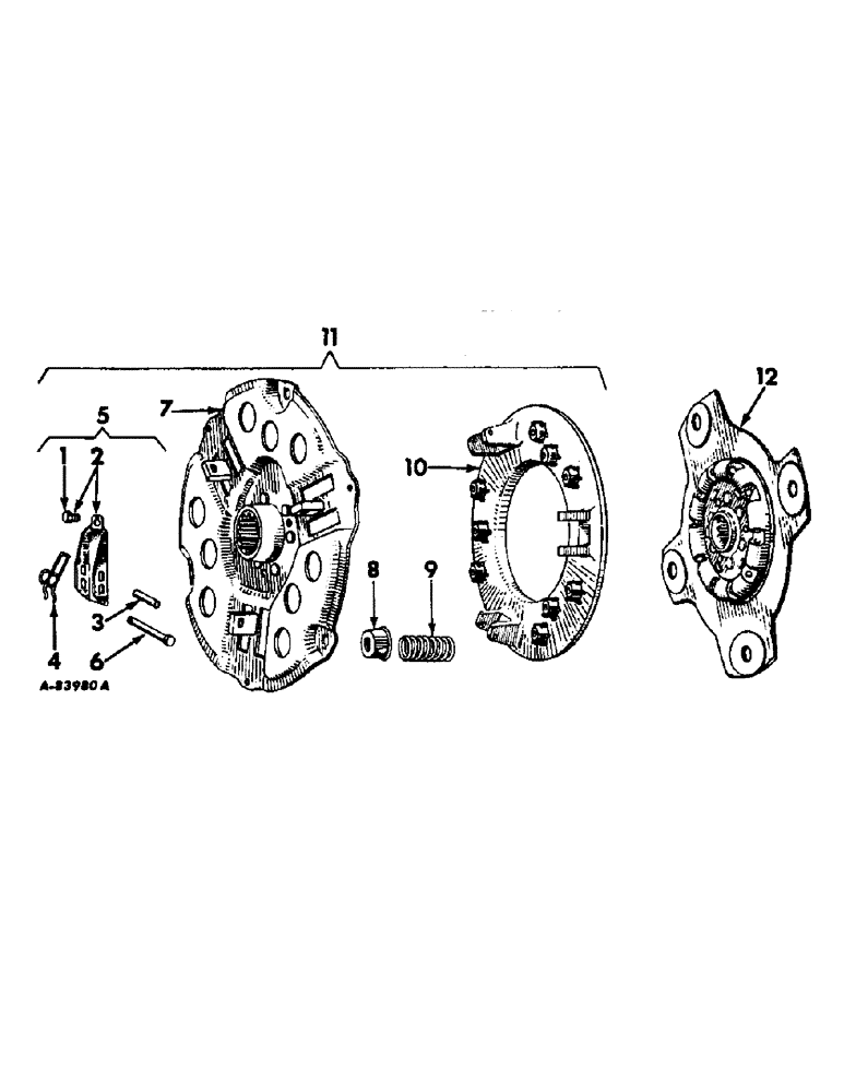 Схема запчастей Case IH 664 - (07-06) - DRIVE TRAIN, CLUTCH (04) - Drive Train