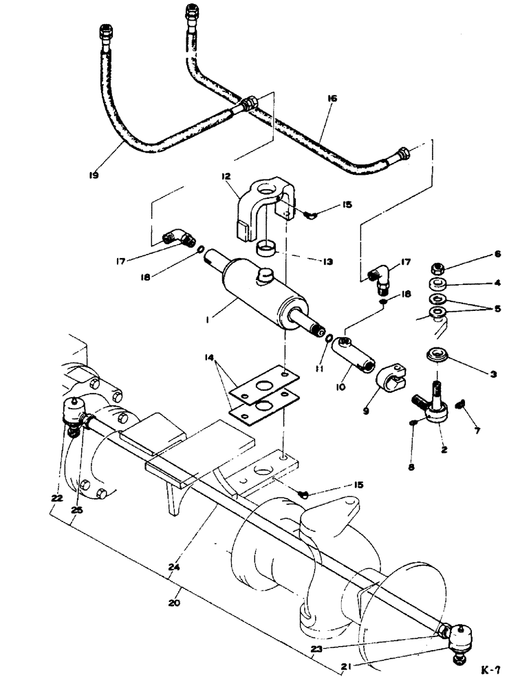 Схема запчастей Case IH 884 - (10-26) - POWER STEERING, ALL WHEEL DRIVE, KIMCO (07) - HYDRAULICS