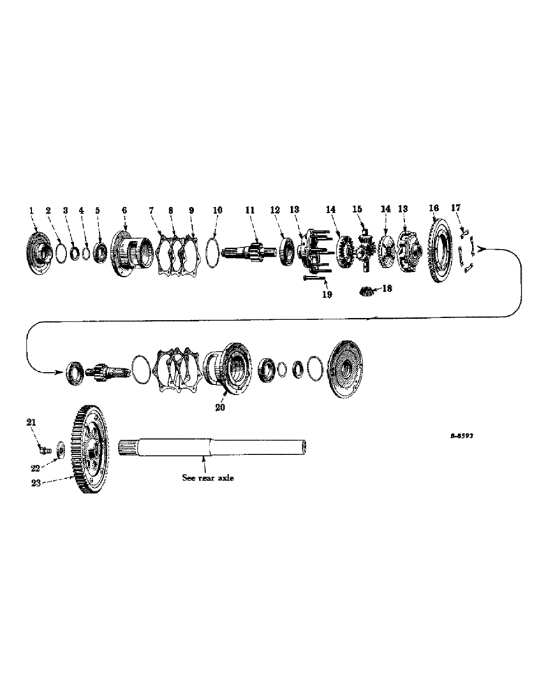 Схема запчастей Case IH FARMALL M - (229) - CHASSIS, REAR AXLE DIFFERENTIAL (12) - CHASSIS