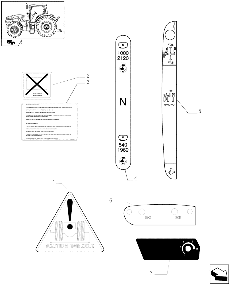 Схема запчастей Case IH PUMA 165 - (1.98.0/01[02]) - DECALS (13) - DECALS