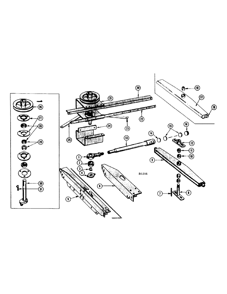 Схема запчастей Case IH 1010 - (046) - SICKLE DRIVE (58) - ATTACHMENTS/HEADERS