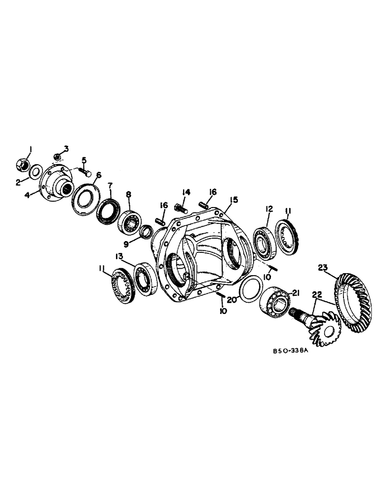 Схема запчастей Case IH 884 - (07-62) - DIFFERENTIAL CARRIER, ALL WHEEL DRIVE, ZF AXLE (04) - Drive Train