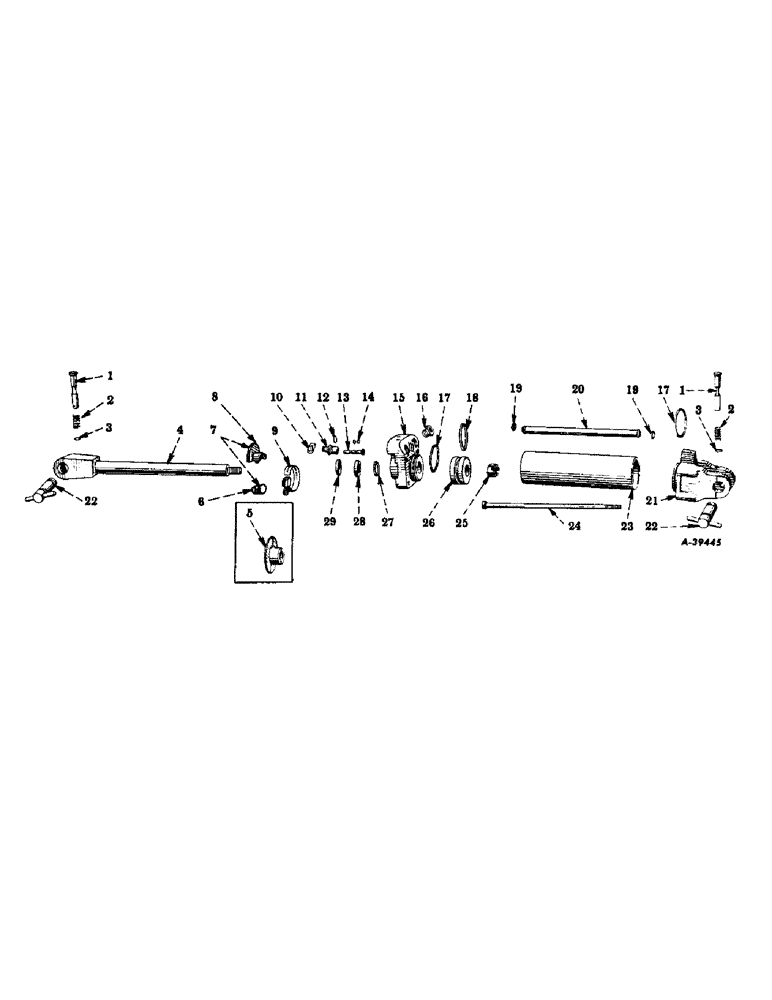 Схема запчастей Case IH SUPER A-1 - (216) - HYDRAULIC SYSTEM, HYDRAULIC CYLINDER, 2 1/2 X 8 INCHES, WITH 3/8 INCH DIAMETER LIMIT STOP VALVE (07) - HYDRAULIC SYSTEM