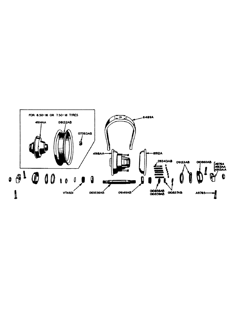 Схема запчастей Case IH 700 - (159) - SINGLE FRONT WHEEL, FOR GENERAL PURPOSE TRACTORS (06) - POWER TRAIN