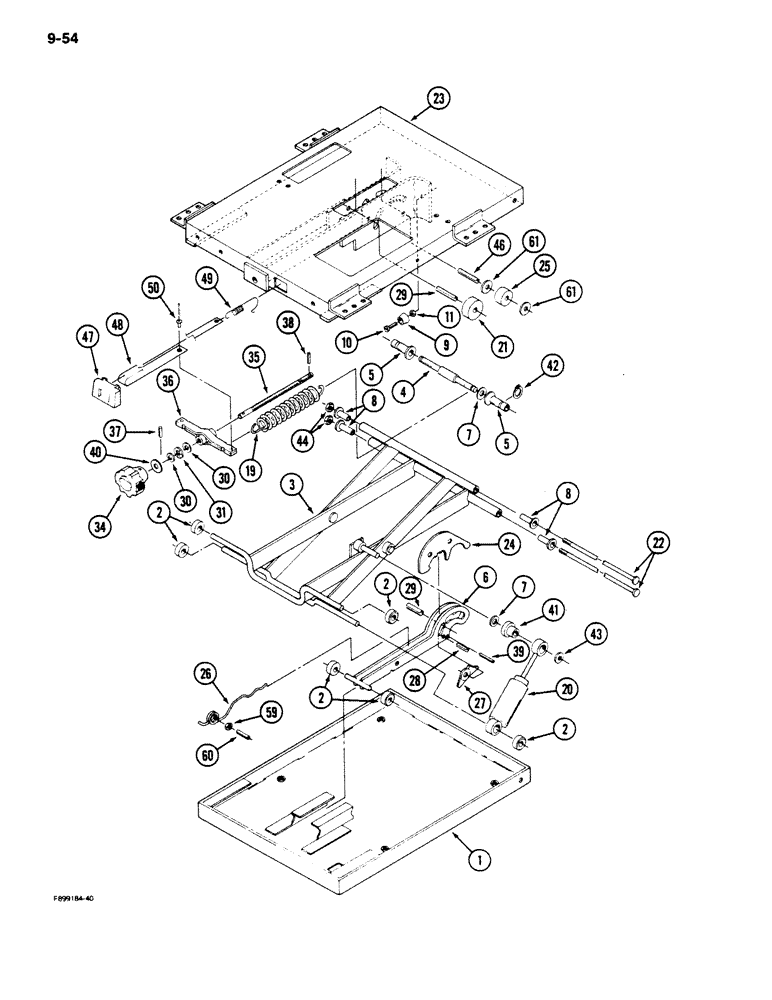 Схема запчастей Case IH 9180 - (9-54) - VINYL SEAT, MECHANICAL SUSPENSION (09) - CHASSIS/ATTACHMENTS