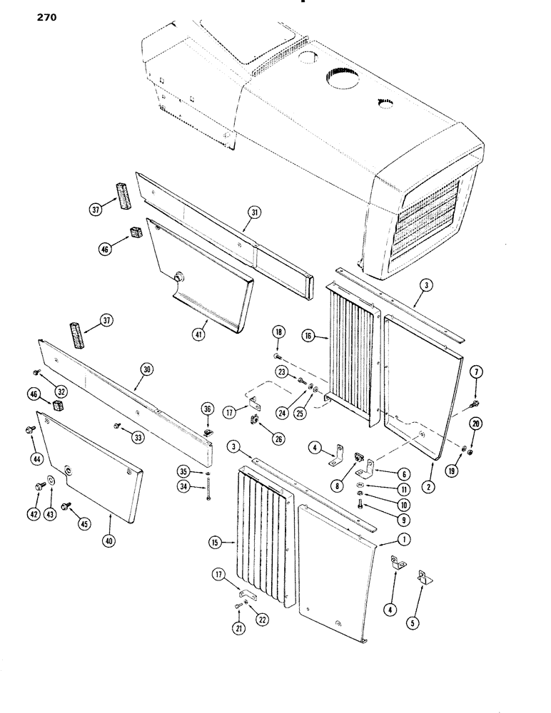 Схема запчастей Case IH 1090 - (270) - SIDE PANELS (09) - CHASSIS/ATTACHMENTS