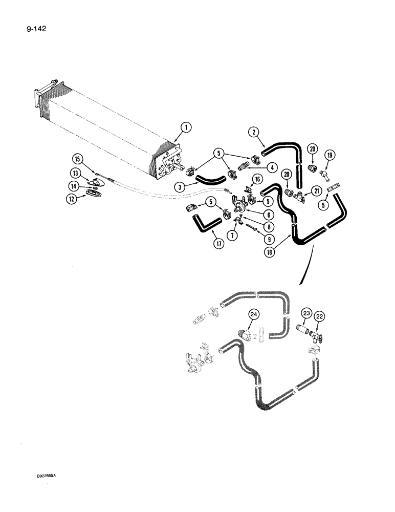 Схема запчастей Case IH 7120 - (9-142) - CAB HEATER (09) - CHASSIS/ATTACHMENTS