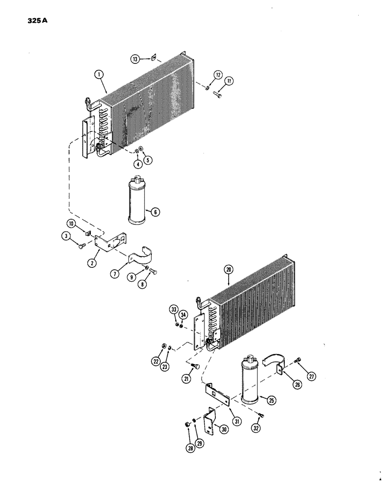 Схема запчастей Case IH 1270 - (325A) - AIR CONDITIONER, CONDENSER AND RECEIVER DRIER (09) - CHASSIS/ATTACHMENTS