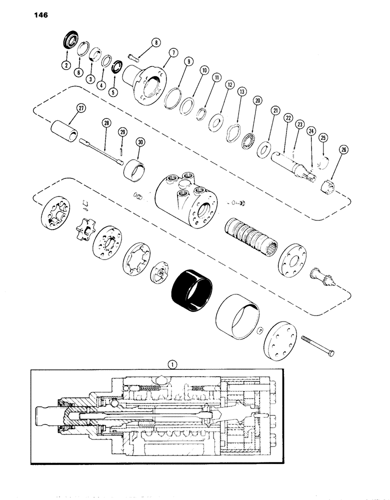 Схема запчастей Case IH 870 - (146) - A141904 STEERING PUMP, FIRST USED TRACTOR SERIAL NUMBER 8780941 (05) - STEERING