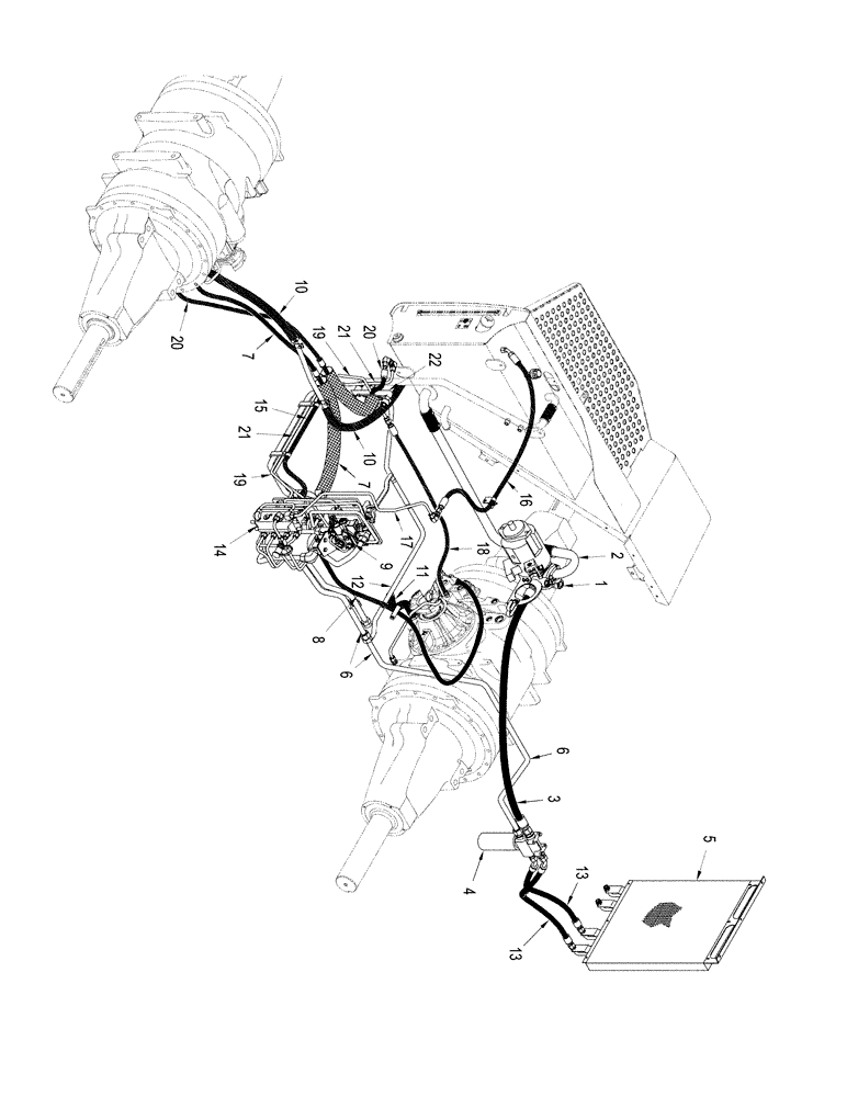 Схема запчастей Case IH STX500 - (01-06[03]) - PICTORIAL INDEX - AXLE LUBRICATION CIRCUIT, 500 SERIES AXLE, WHEEL TRACTOR (00) - PICTORIAL INDEX