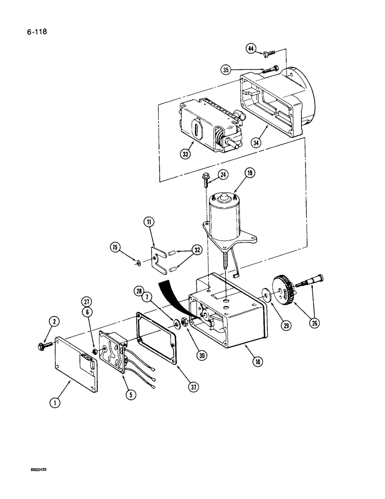 Схема запчастей Case IH 9240 - (6-118) - ELECTRIC SHIFT ASSEMBLY (06) - POWER TRAIN