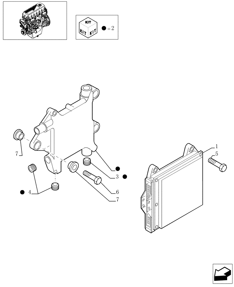 Схема запчастей Case IH F2BE0684A B003 - (0.17.0[01]) - ELECTRONIC INJECTION (504067187) 