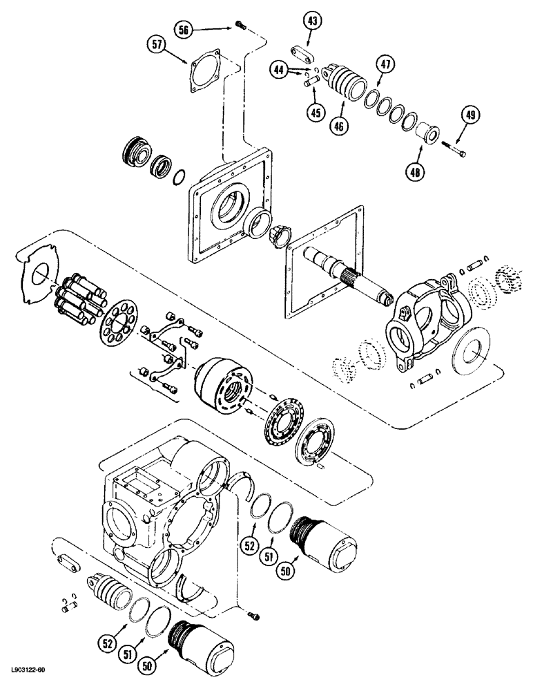 Схема запчастей Case IH 1670 - (6-28) - HYDROSTATIC MOTOR, (CONT) (03) - POWER TRAIN