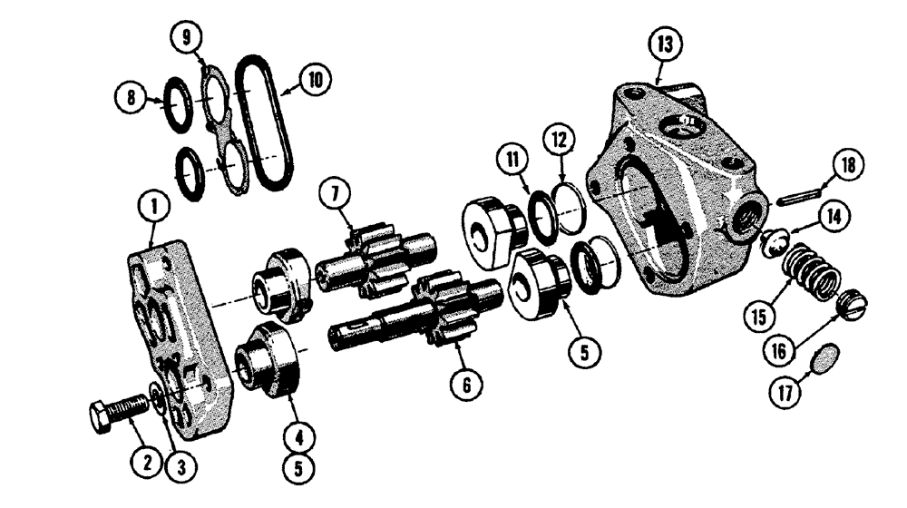 Схема запчастей Case IH 630 - (120) - PARTS FOR G45100 AND A49072 PUMPS (08) - HYDRAULICS