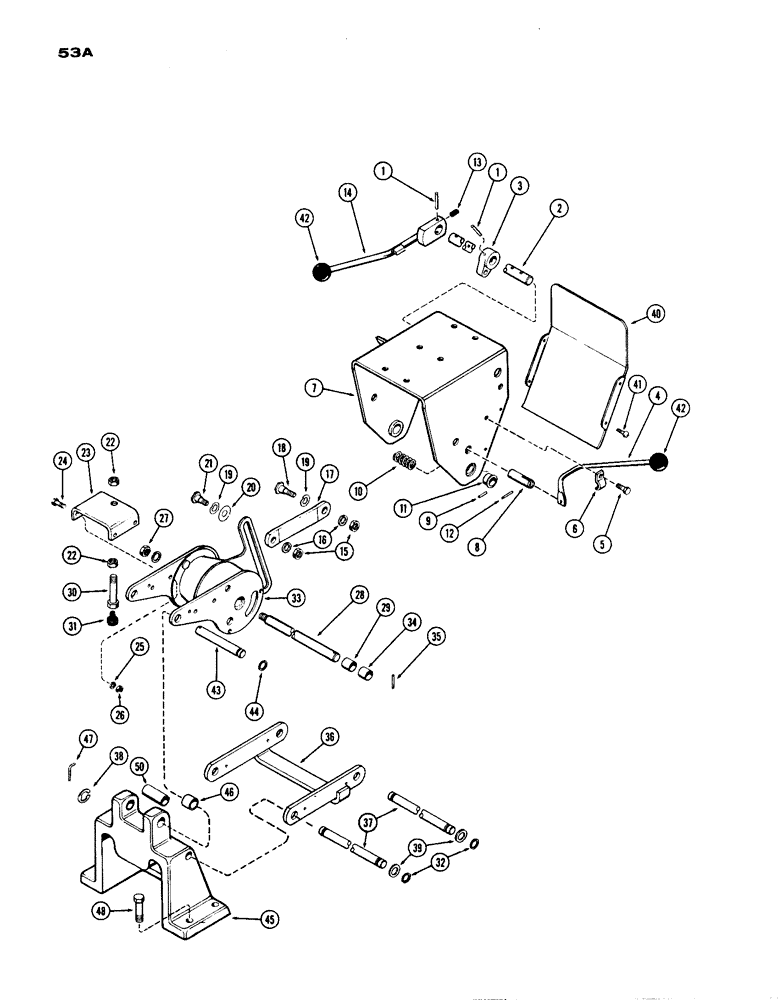 Схема запчастей Case IH 1200 - (053A) - SEAT SUSPENSION (09) - CHASSIS