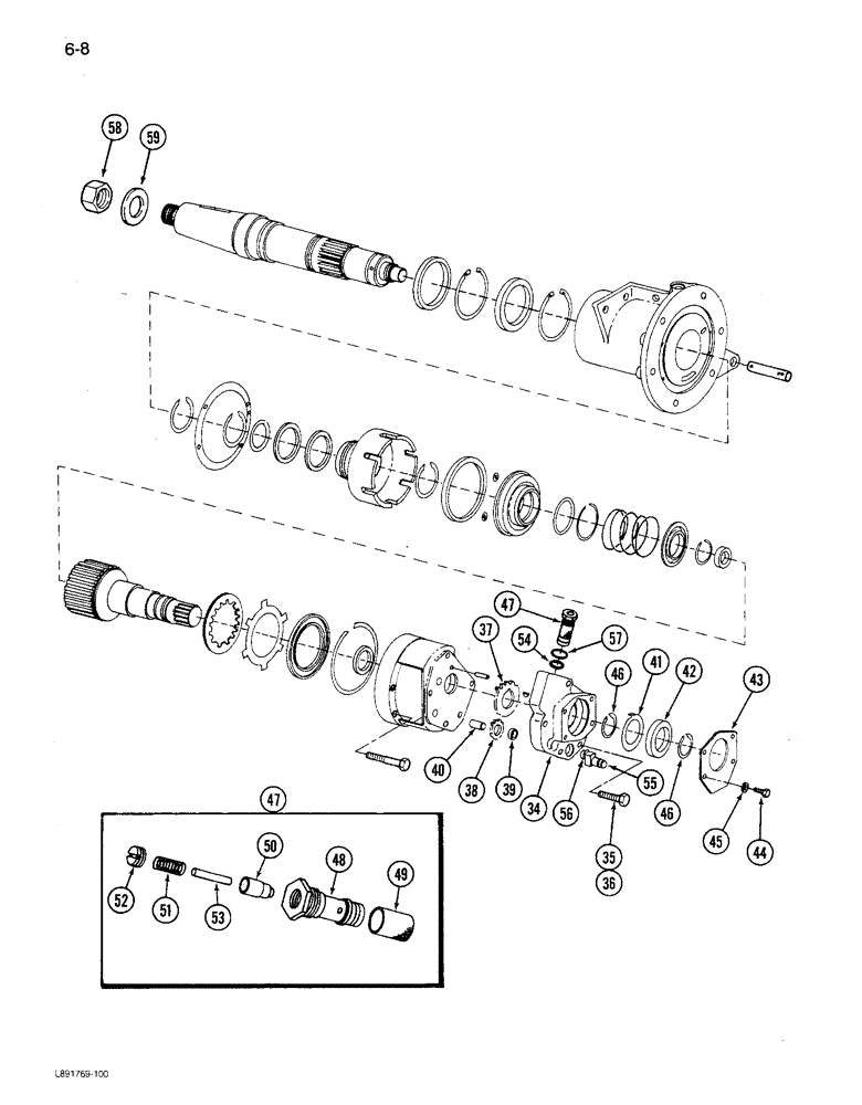 Схема запчастей Case IH 1680 - (6-008) - POWER TAKEOFF CLUTCH ASSEMBLY (CONTD) (03) - POWER TRAIN