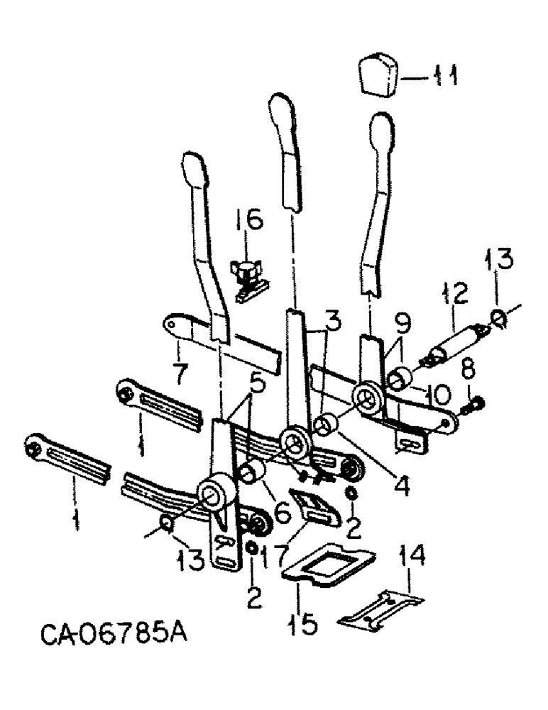 Схема запчастей Case IH 1586 - (10-34) - HYDRAULIC, HYDRAULIC DRAFT CONTROL LINKAGE, 1586 TRACTOR WITH SERIAL NO. 21000 AND ABOVE (07) - HYDRAULICS