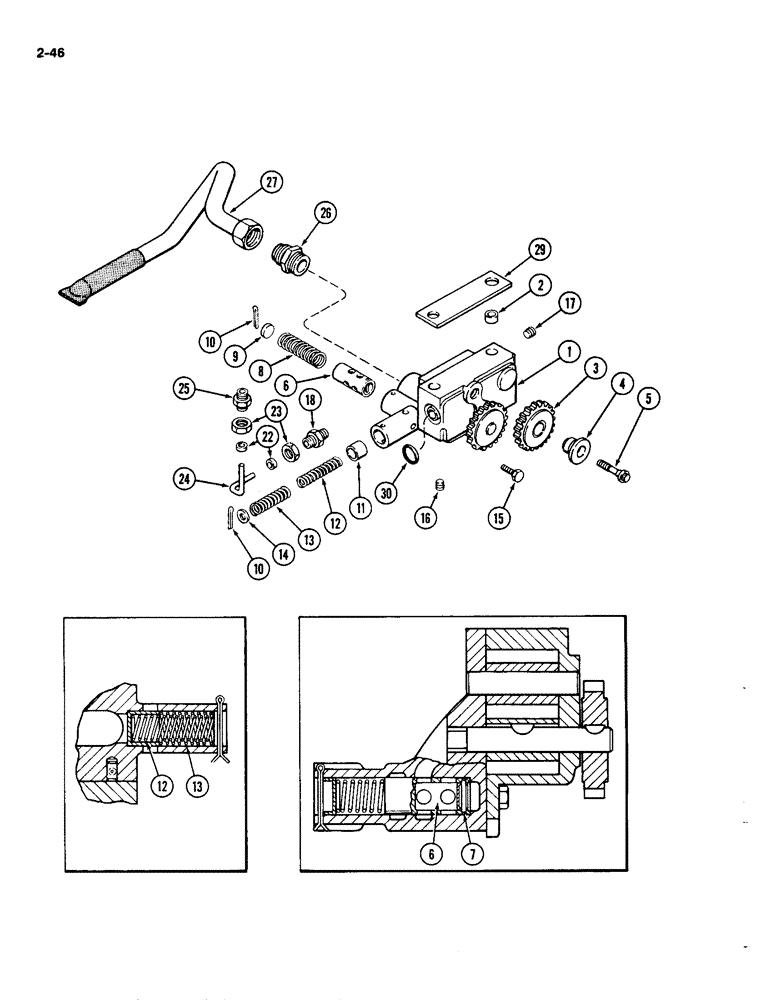 Схема запчастей Case IH 4490 - (2-046) - OIL PUMP, 504BDT DIESEL ENGINE (02) - ENGINE