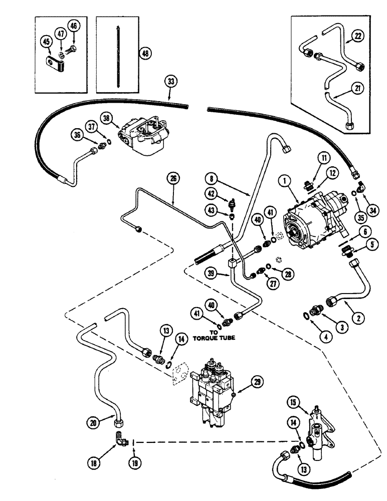 Схема запчастей Case IH 2390 - (8-254) - HYDRAULICS, WITHOUT HITCH, GEAR, PISTON PUMP AND HYDRAULIC LINES (08) - HYDRAULICS