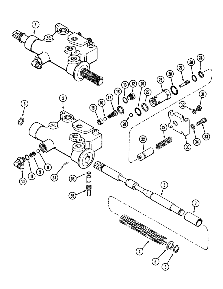 Схема запчастей Case IH 2090 - (8-478) - DEPTH AND POSITION CONTROL VALVE, TRANSMISSION SERIAL NUMBER 10240474 AND AFTER (08) - HYDRAULICS