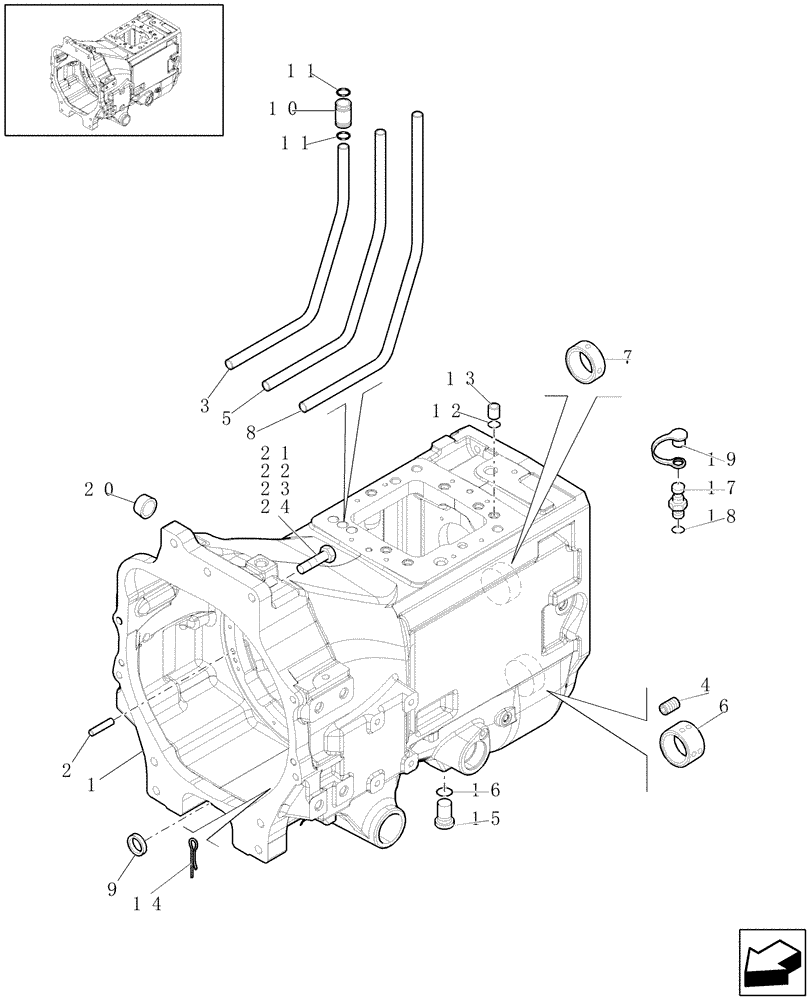 Схема запчастей Case IH PUMA 210 - (1.21.0[01]) - CLUTCH BOX ASSY (03) - TRANSMISSION